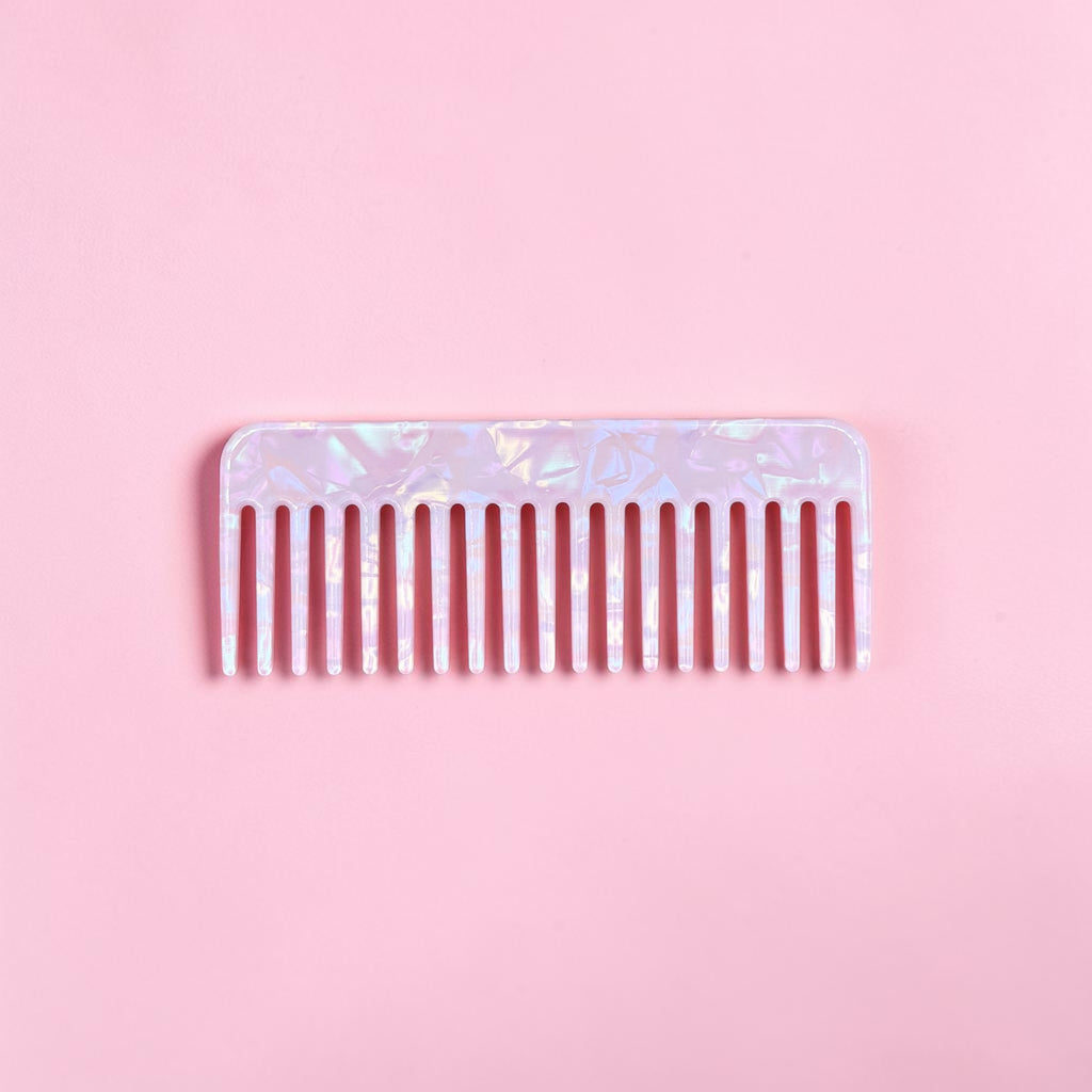 Mermaid Iridescent Wide Tooth Hair Comb