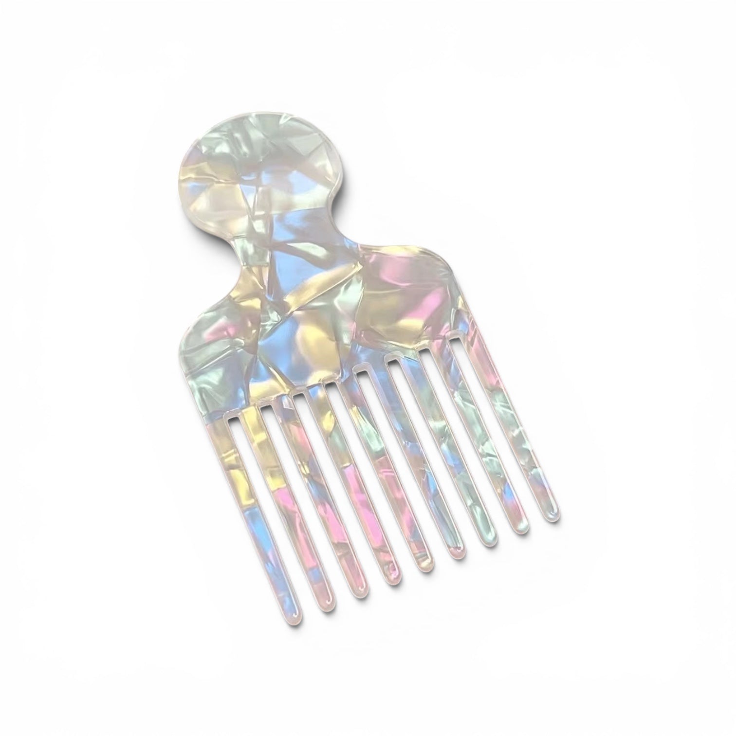 Mermaid Iridescent Afro Pick Comb