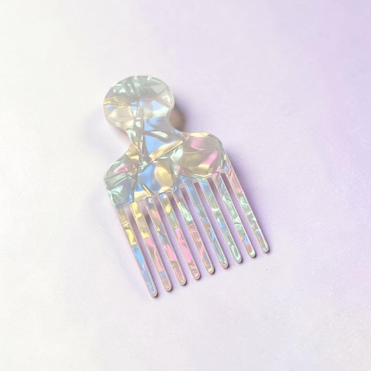 Mermaid Iridescent Afro Pick Comb