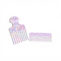 Mermaid Iridescent Hair Comb Duo | Wide Tooth Comb & Afro Pik (2pcs)