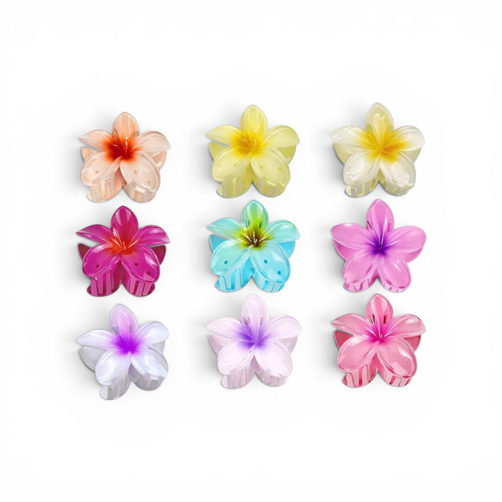 Flower Hair Claw Clip Duo