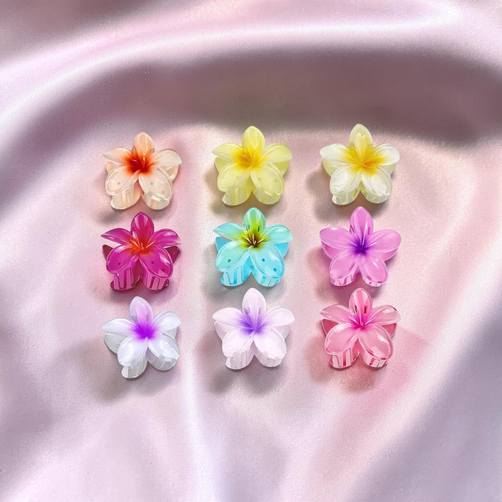 Flower Hair Claw Clip Duo