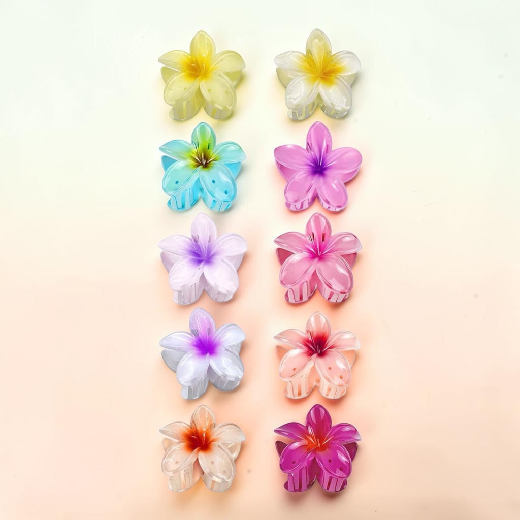 Flower Hair Claw Clip Duo