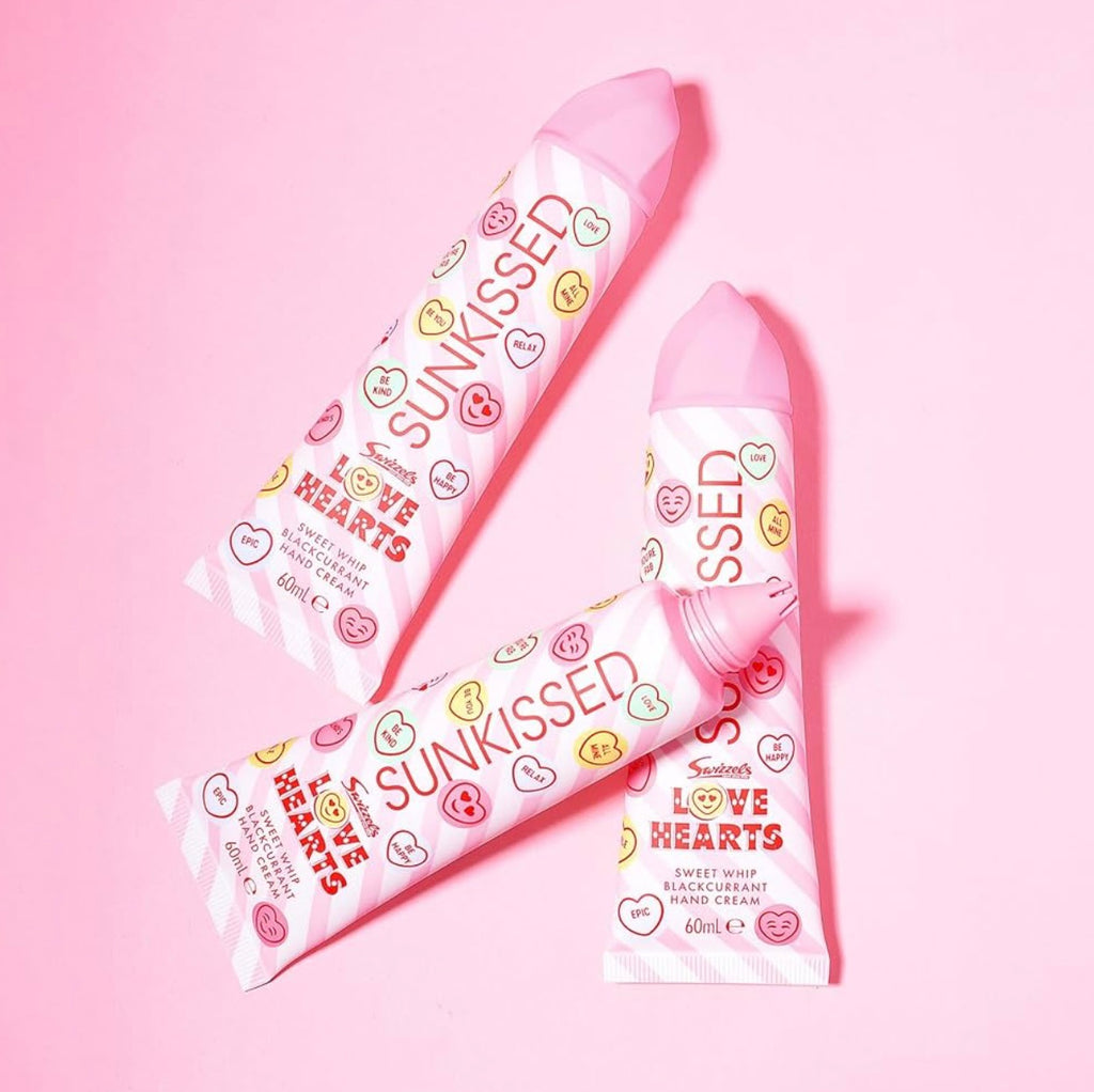 Sunkissed Swizzels Love Hearts Sweet Whip Blackcurrant Hand Cream