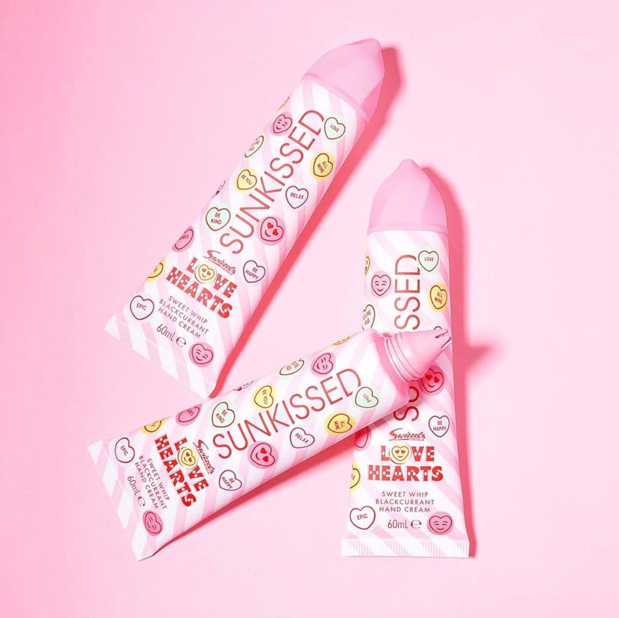 Sunkissed Swizzels Love Hearts Sweet Whip Blackcurrant Hand Cream