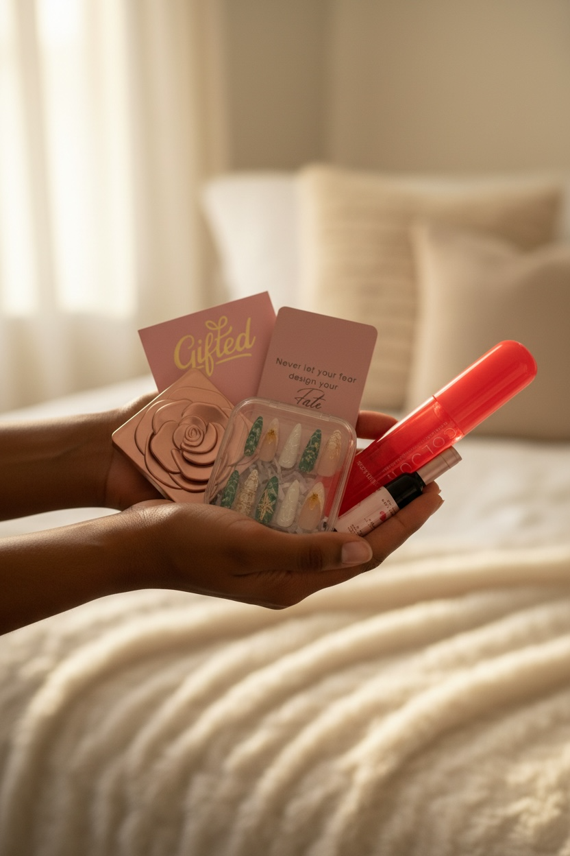 Pretty Pink Beauty, Fragrance & Earrings Gift Box