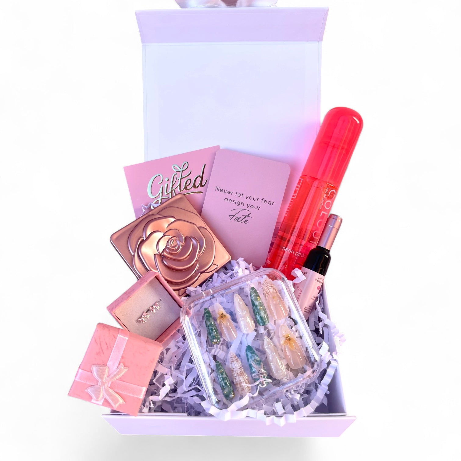 Pretty Pink Beauty, Fragrance & Earrings Gift Box
