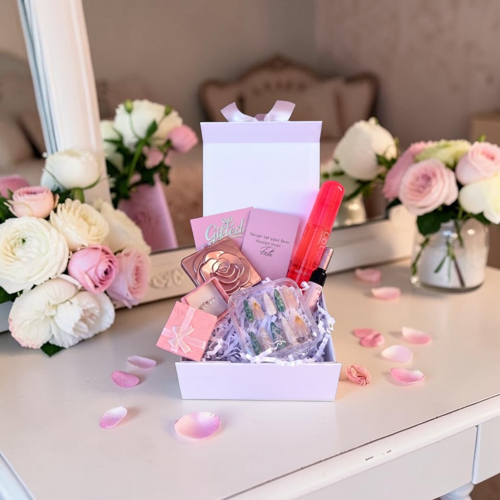 Pretty Pink Beauty, Fragrance & Earrings Gift Box