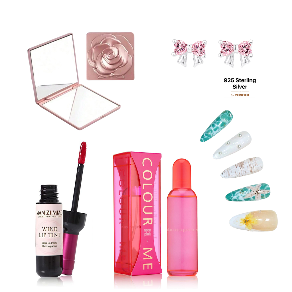 Pretty Pink Beauty, Fragrance & Earrings Gift Box